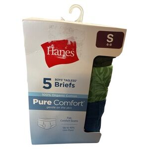Hanes Boys' Tagless Briefs - 5 pk, Green and Blue size Small 6-8